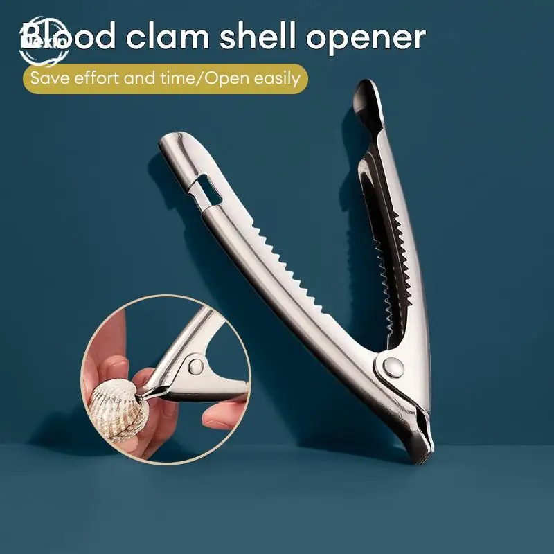 Stainless Steel Clam Opener Labor Saving Non Slip Handle Perfect For Home Kitchen Seafood Cooking