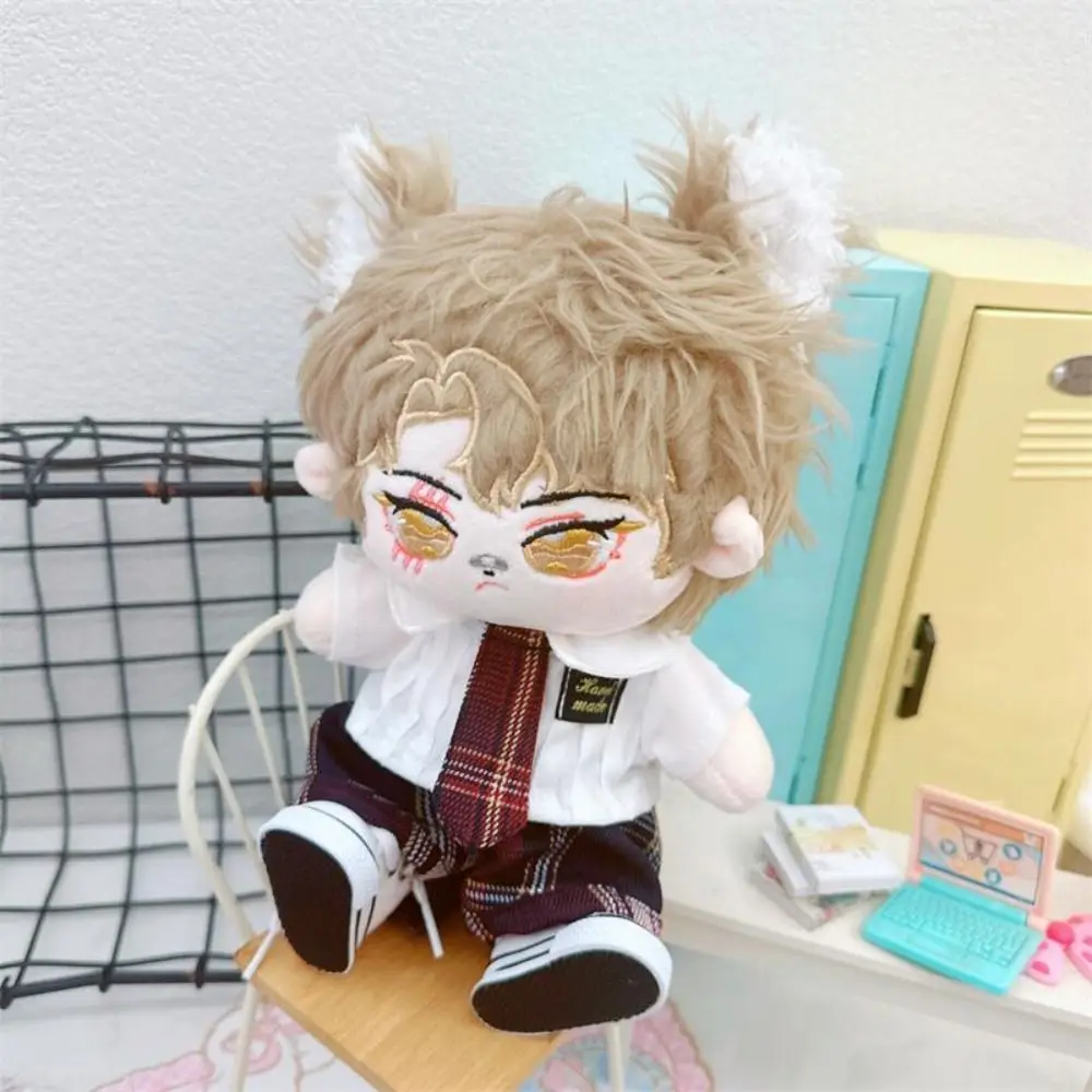 JK Uniform Preppy Cotton Doll‘s Clothes Plush Stuffed Lovely Idol Plush Doll Clothes Soft Hair Clips Cotton Doll Outfit Dress
