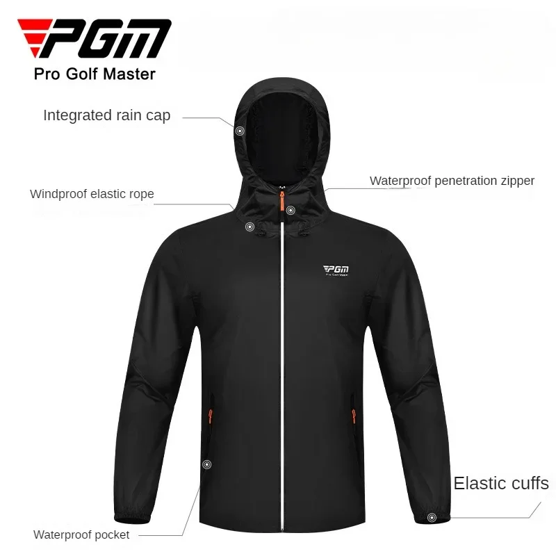 PGM Golf Raincoat Riding Hoodie Golf set Men\'s raincoat for rain protection, full body outfit, top, pants YF689