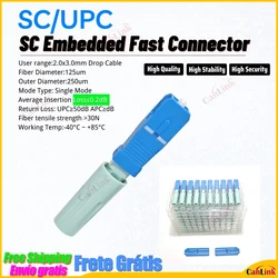 고품질 SC UPC SM 단일 모드 광학 커넥터 FTTH 도구, 콜드 커넥터 도구 SC APC 광섬유 고속 커넥터