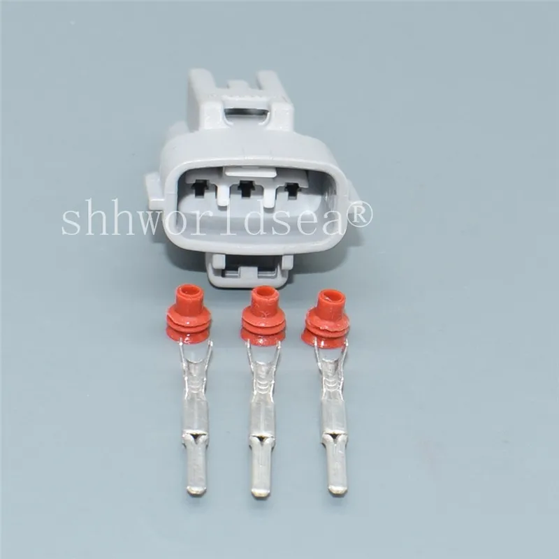 Shhworldsea  3 Pin 2.2MM Auto Lamp Holder Wiring Terminal Socket Electric Wire Harness Connector Plug 90980-11607 90980-11020