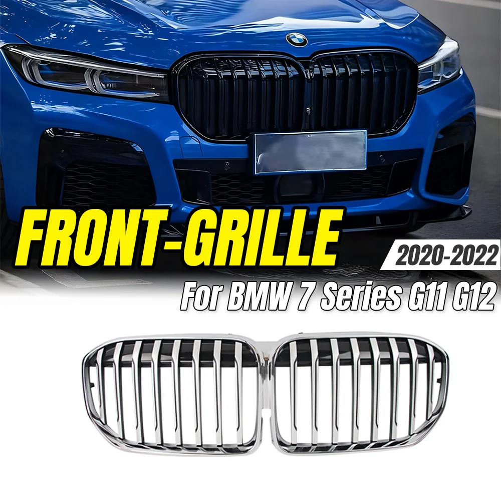

For BMW 7 Series G11 G12 730i 740i 750i 740e 730d 2020-2022 Gloss Black Front Kidney Grilles, Car Trim Upgrade, Exterior Parts