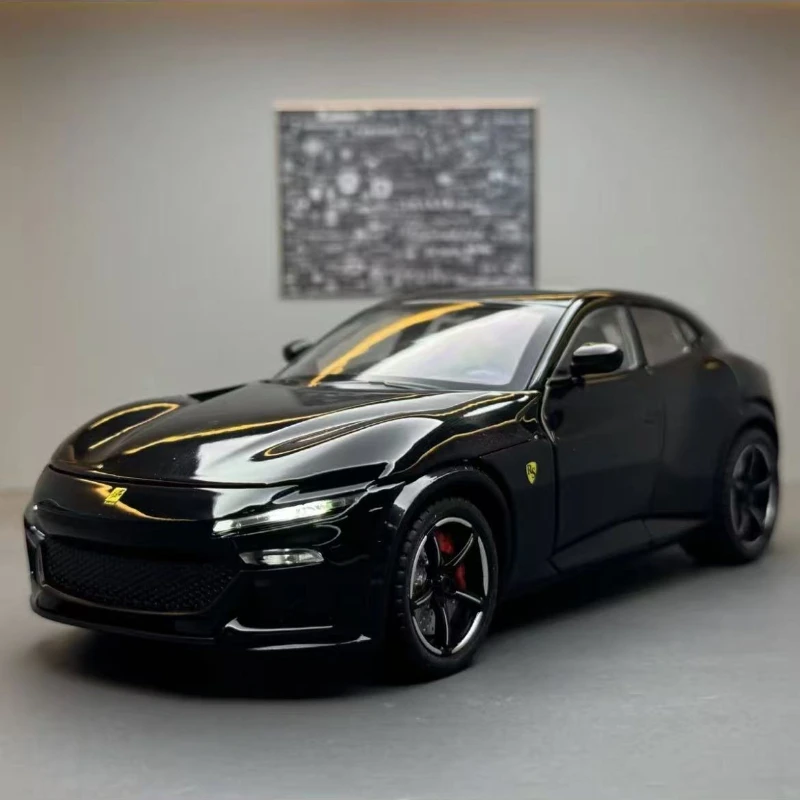 1:22 فيراري Purosangue FUV عالية محاكاة سبيكة سيارة نموذج ثابت الديكور الصوت ضوء نموذج لعبة طفل الهدايا