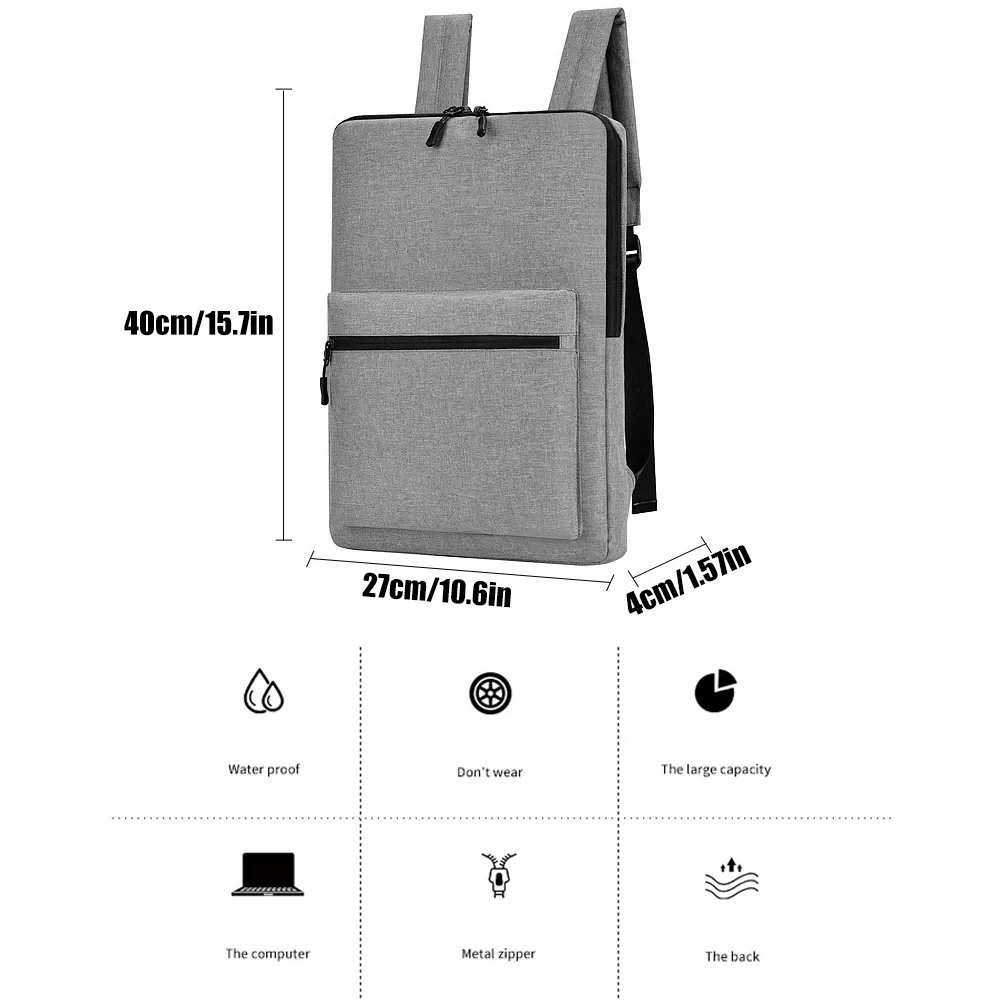 Ransel Ramping Bisnis untuk Pria Wanita Ransel Laptop Tahan Air 15,6 Inci, Notebook Komputer Ransel Kecil Ringan