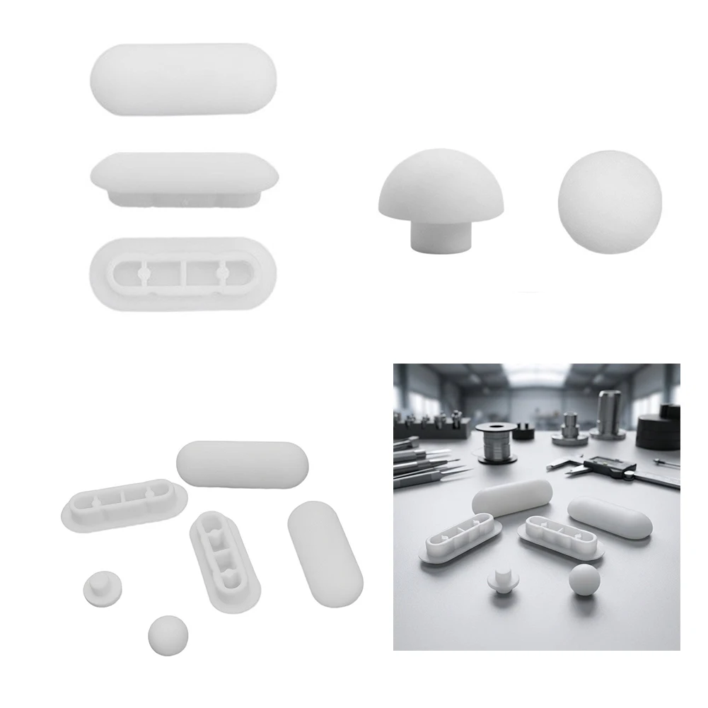 Bumpers for Wooden Toilet Seats 6 Piece TPE Set with Shape Variety to Accommodate Different Lid Mounting Requirements