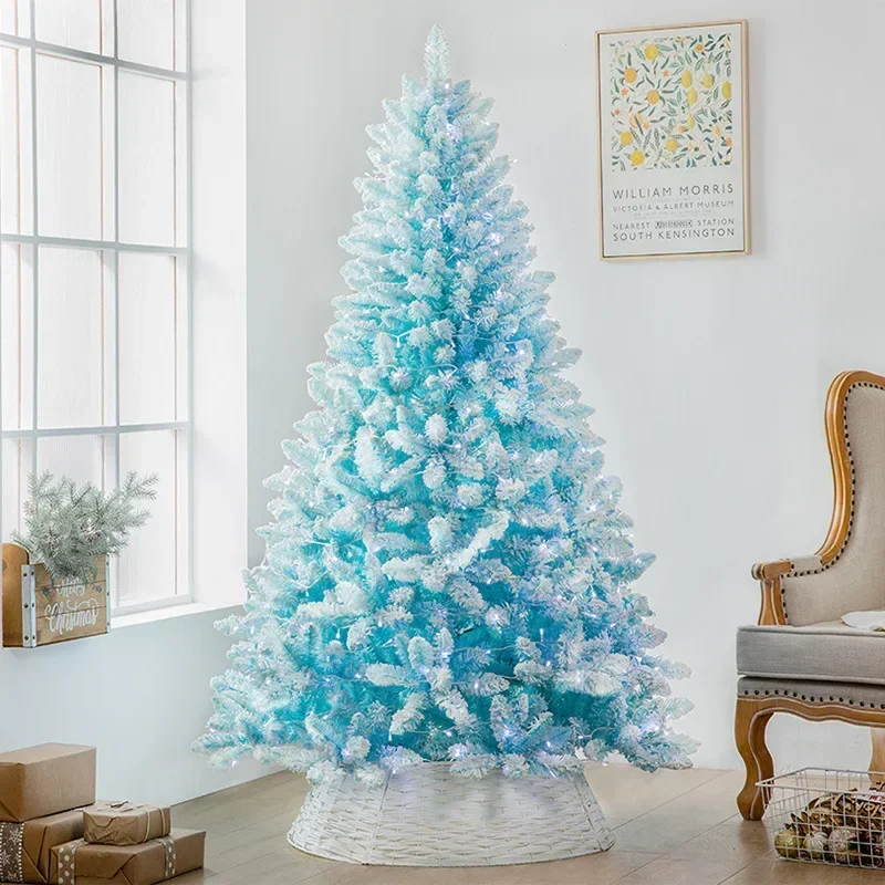 Artificial Christmas Tree PE+PVC Encrypted Large Luxury Pink and Blue Christmas Tree 1.5m/1.8m Christmas Family Party Decoration