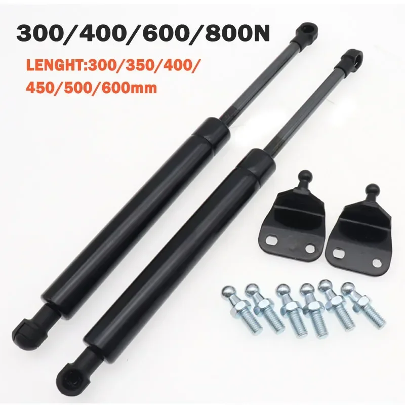 2pcs 300-600mm 300/400/600/800N Car Gas Struts Bonnet Hood Tailgate Lift Strut Support Bar Gas Spring Bus Bed Truck Boat Window