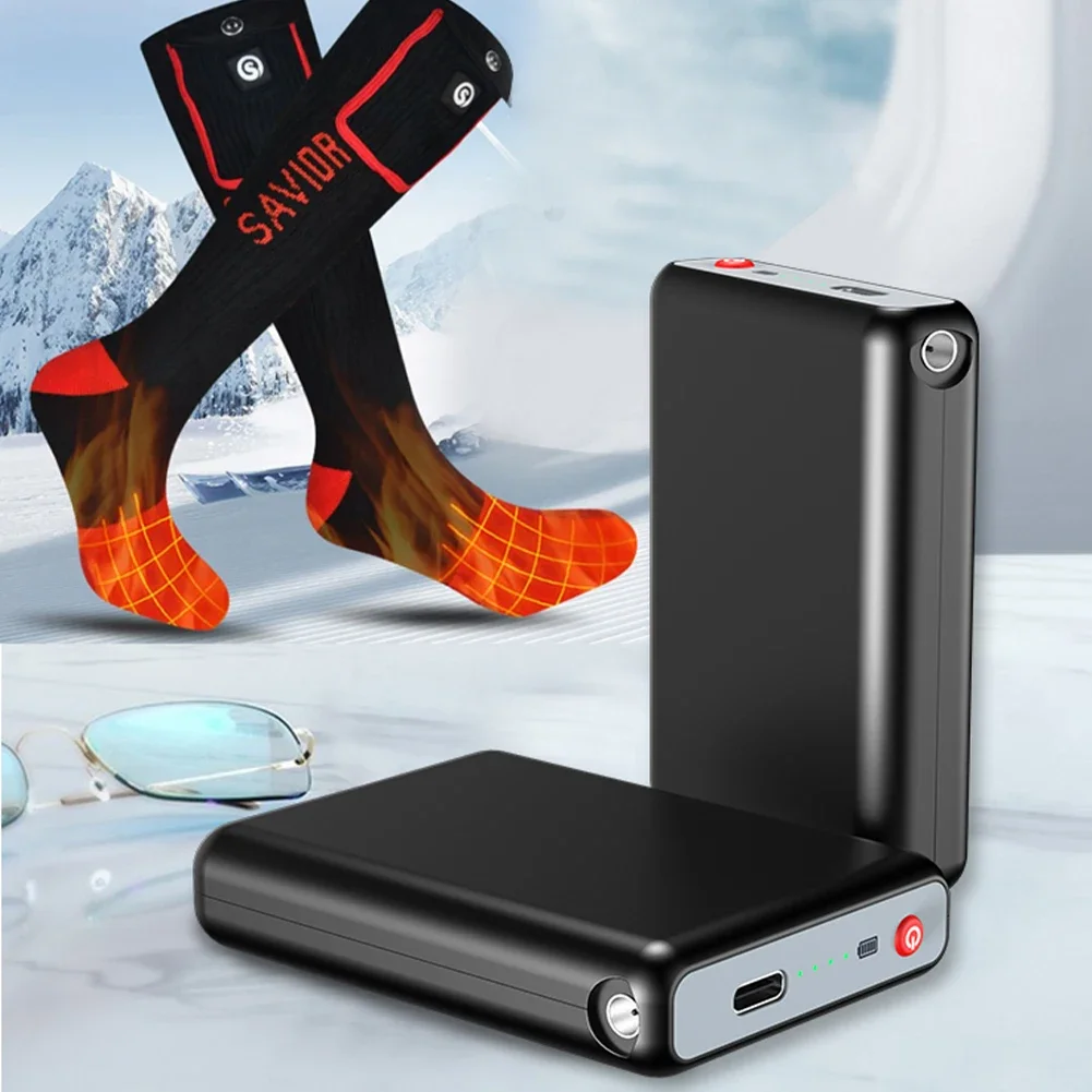 For Heating Gloves Sock Vest Jacket 5000mAh Portable Power Bank  Mini Portable Charger External Battery Pack