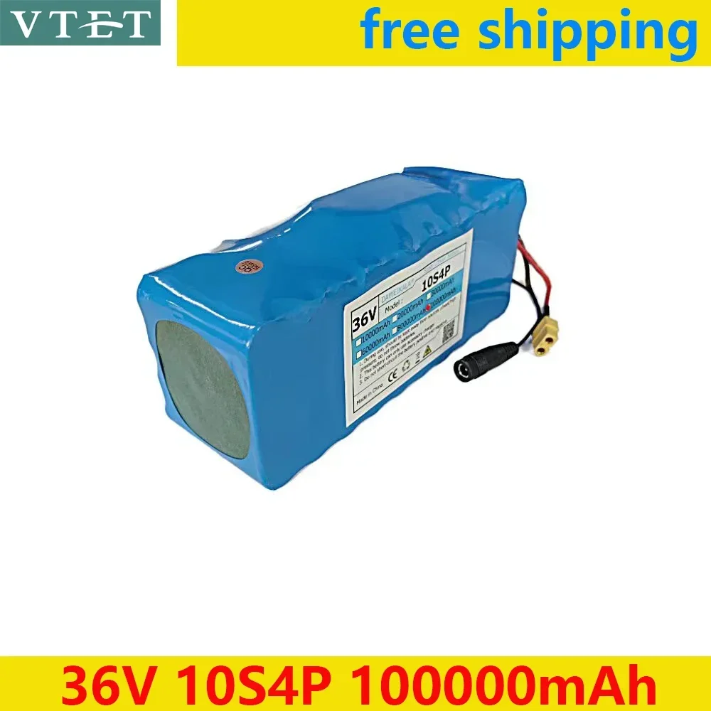 New 2024 36V 10S4P 20Ah Battery Pack 1000W High Power Battery 100000mAh High Quality High Range+42V2A Charger