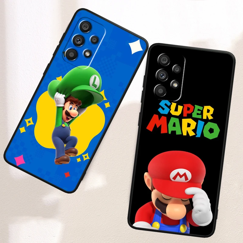 Anime Supers M-Marios Cartoon For Samsung Note 20 10 Ultra Plus A31 A14 A12 A70 A34 A25 A04 A05 A15 A24 5G Black Soft