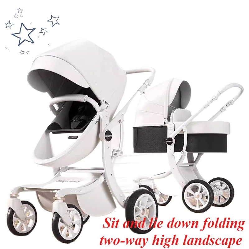 

Коляска Сидит и лежать складная двусторонняя высокая пейзажная