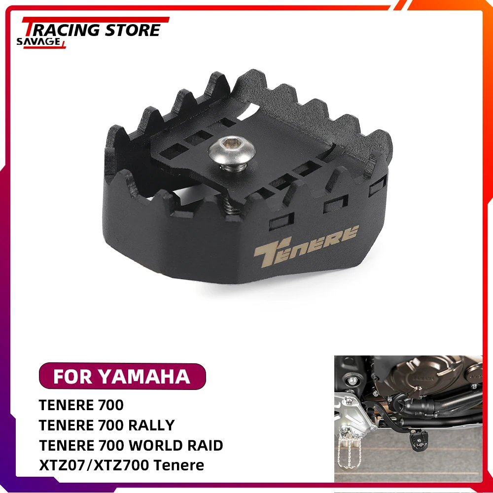 

Rear Brake Lever Pedal Step Tips Extension Plate For Yamaha Tenere 700 Rally World Raid Rally Extreme Explore XTZ07/XTZ700 2026