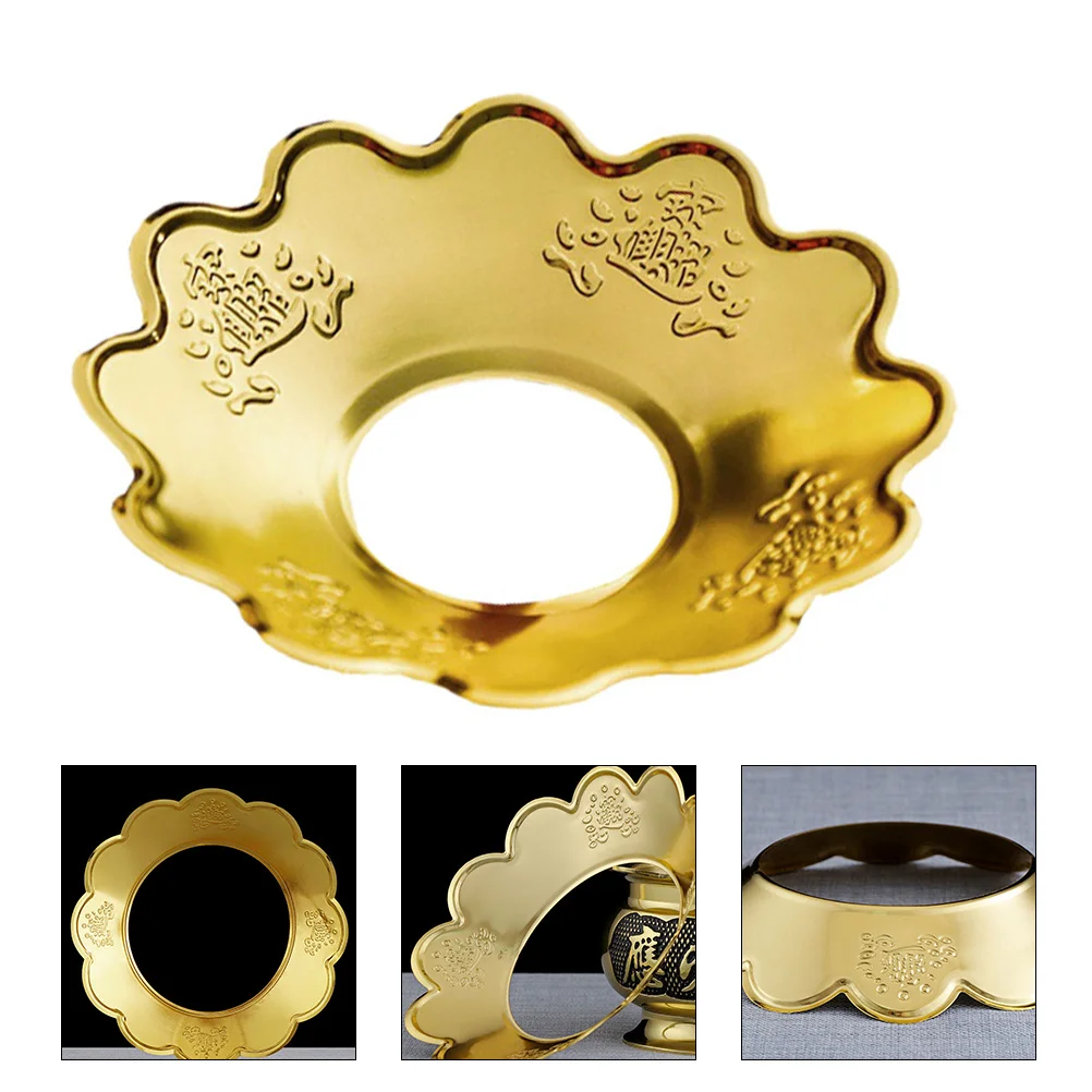 

Incense Burner Buddha Tools Holder Brass for Yoga Room Equipment Golden Metal Home Fragrance