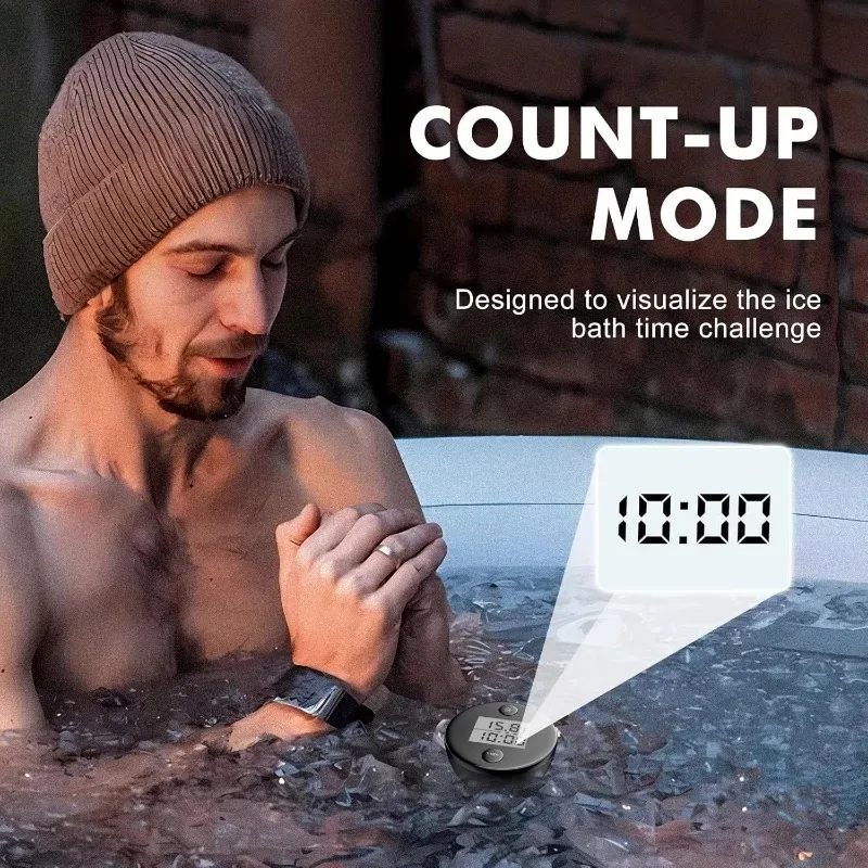 Termometro per vasca da ghiaccio per piscina galleggiante, timer, termometro impermeabile, spa, vasca idromassaggio, acqua, display LCD digitale intelligente, sensore di temperatura