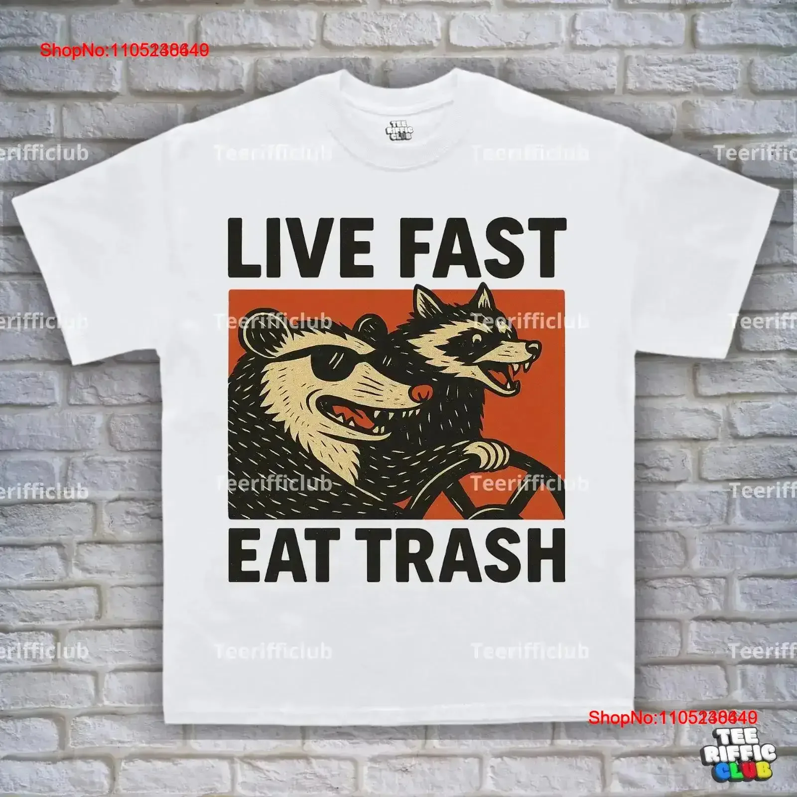 Live Fast Eat Trash T shirt Funny Racoon Cute Animal Meme vintage Washed Soft graphic fashion Stretched Comfortable homme