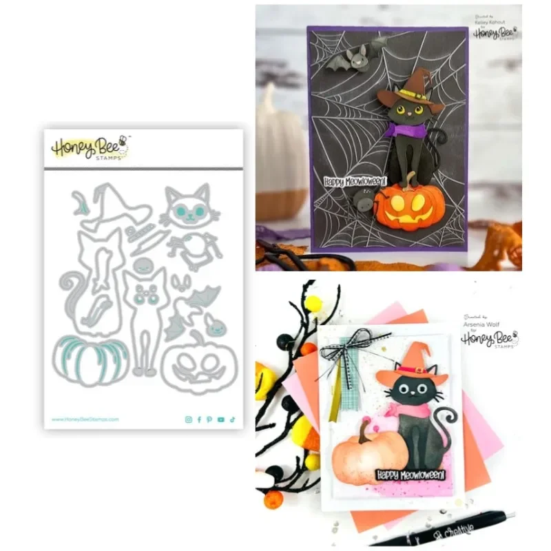 Scaredy  Halloween Collection Floor Scarecrow OwlloweenCat Crow Bat Tangled Web Metal Cutting Dies Stamp Stencil Hot Foil 2024