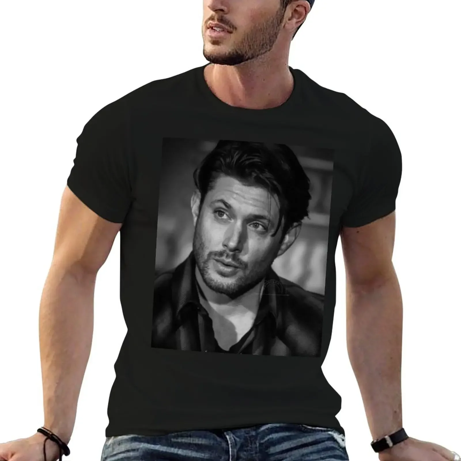 B&W JENSEN A. T-Shirt blacks boys whites sports fans designer t shirt men