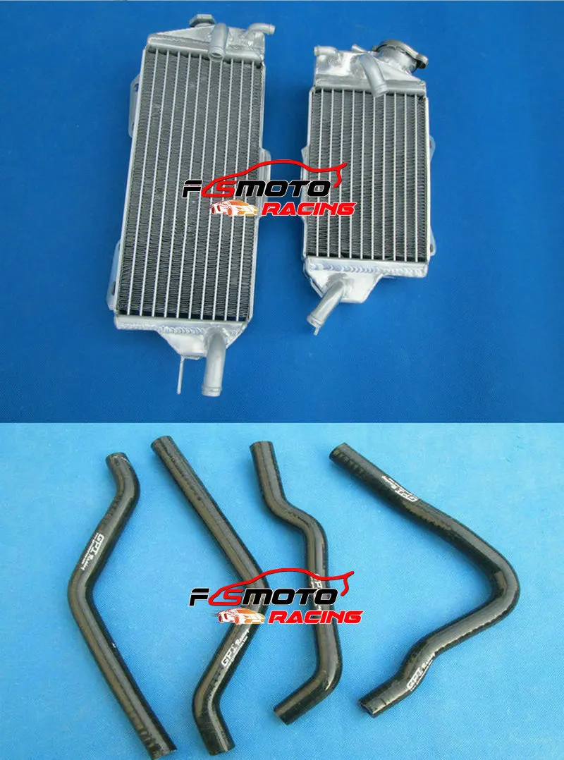 Aluminum Radiator + Silicone hose For Kawasaki KX125 KX 125 2-stroke 1990-1991 90 91