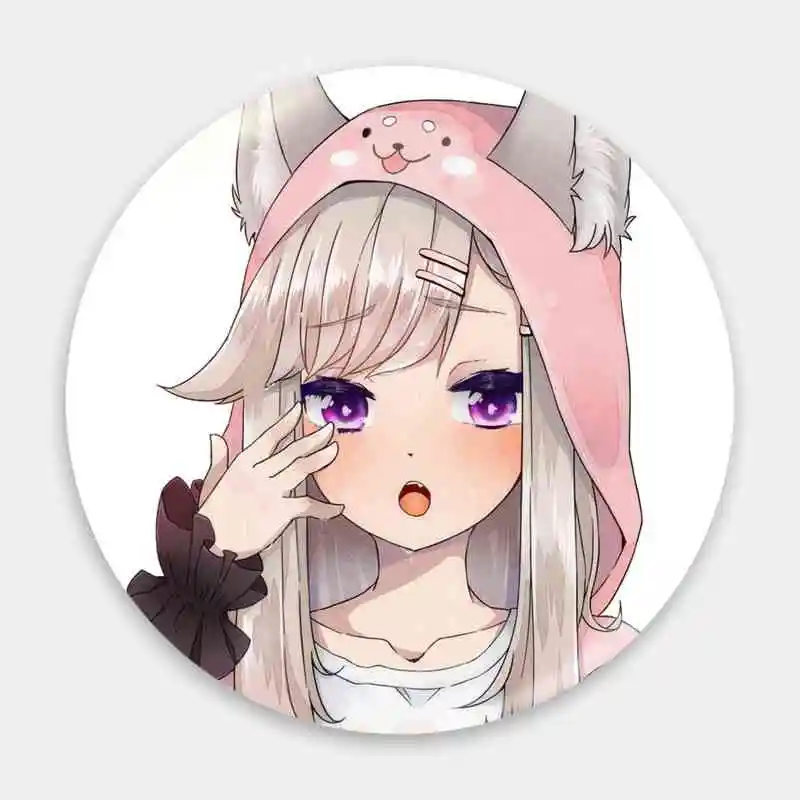 Shiromiya Mimi Kanal Vtuber Anime Abzeichen Brosche Anker Peripherie geräte Pin Peripherie Hut Geburtstags geschenk Fandom Cartoon Anhänger