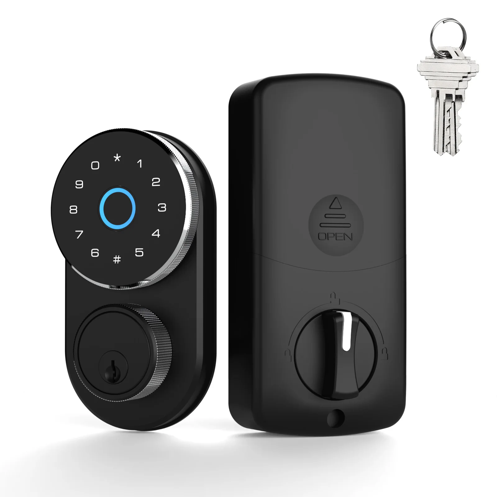 

Viladepot Smart Lock Fingerprint Door Lock App Remote Control IP53 Waterproof Passcode Unlock Electronic Keypad Front Door