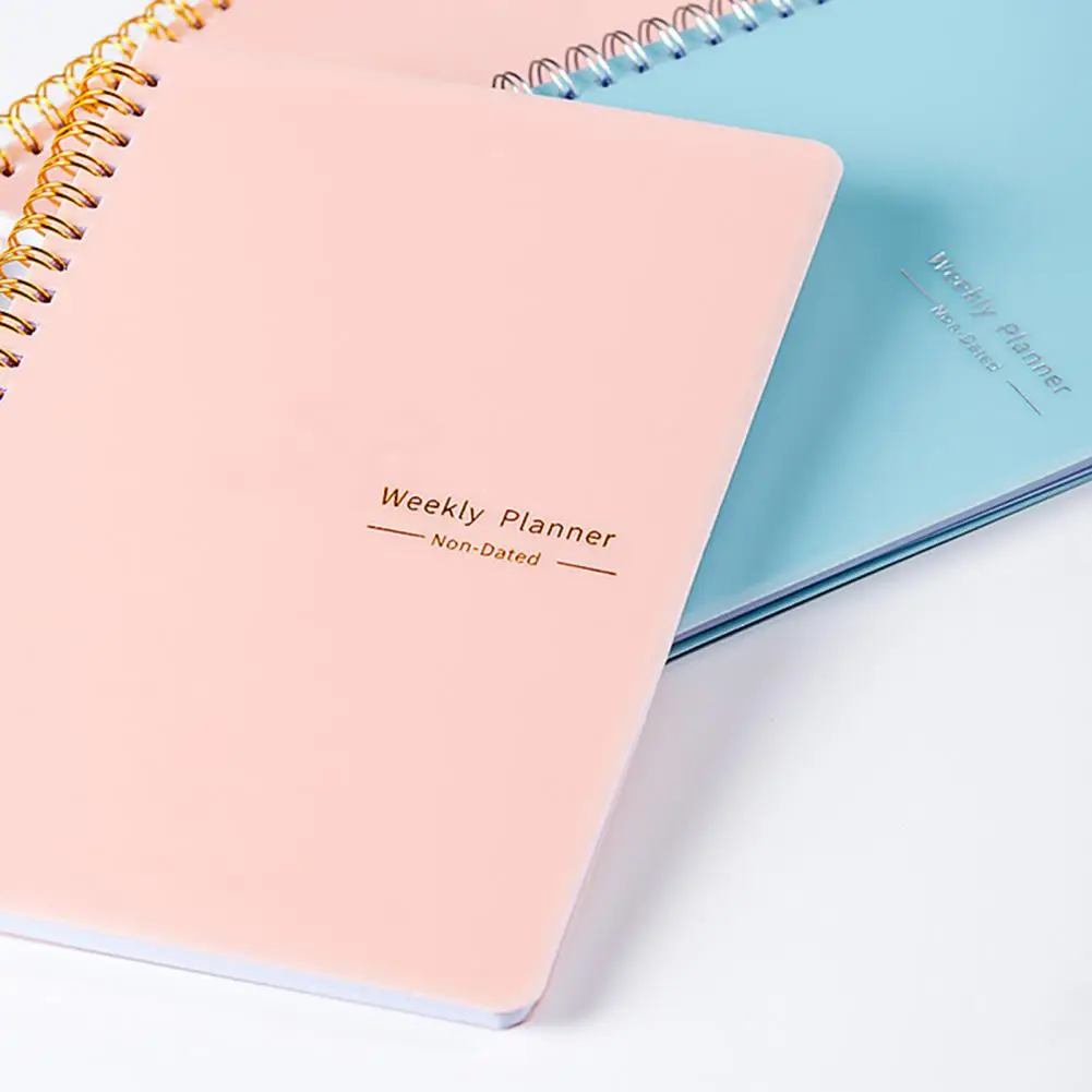 범용 코일 수첩, 편리한 더블 스틸 링 실용적인 사무실 수첩, 시간 관리