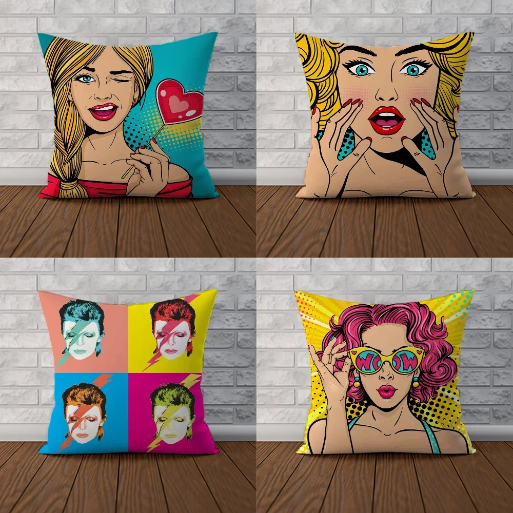 Decorative Pillowcase Decor 40x40 Pop Art Car Decoration Decorative Cushions for Sofa Cushion Covers for Bed Pillows Pilow Cases