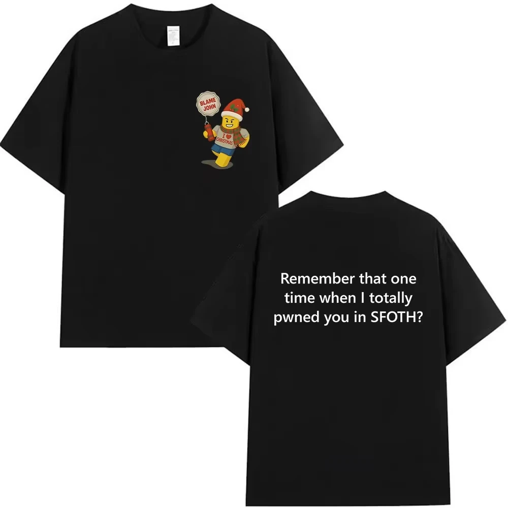 Lustiges Blame John Meme T-Shirt mit Shedletsky Forsaken Aufdruck, Kurzarm-T-Shirts für Männer und Frauen, Lässiges Baumwoll-T-Shirt von hoher Qualität – Detail 6