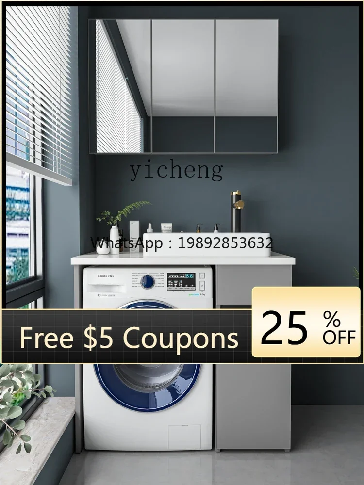 WW  Washbasin Integrated Combination Balcony Washing Machine Pool Custom Corner Cutting Wash Wardrobe
