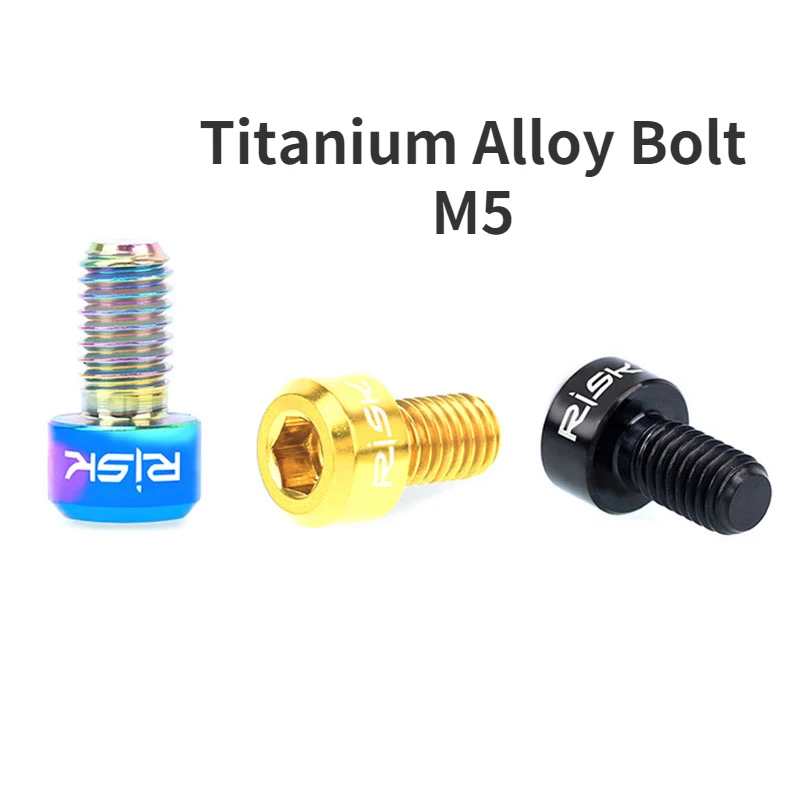 6/10pcs High Quality Titanium Alloy Bolt M5x14/16/18 mm Electroplating Screw for Bike MTB / Road Bicycle Seatpost Headset Brake