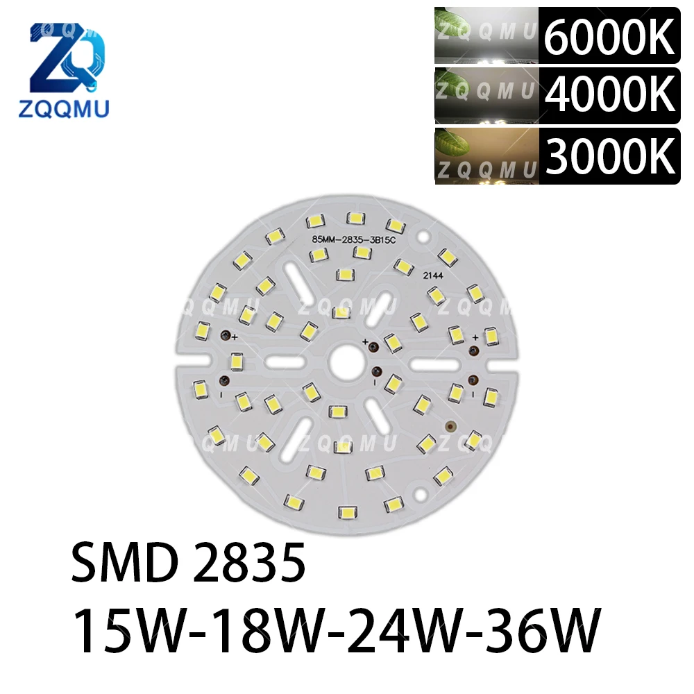 Round LED PanelLight SMD2835 15W 18W 24W 36W Suitable For Large Spaces/High Brightness Lighting/Downlights/Chandelier Spotlights
