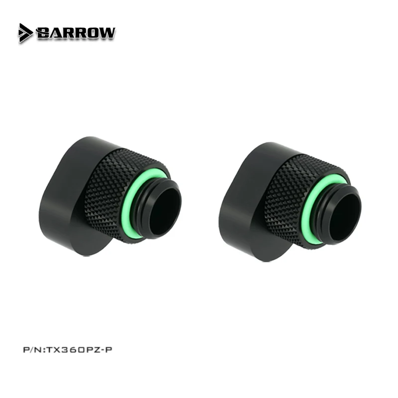 Barrow Water Cooling 360 Degrees 6mm Rotary Offset Fittings,G1/4 Thread, POM Male To Female Extender Fittings, TX360PZ-P