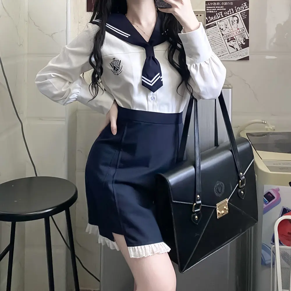 Koreaanse College Stijl Sailor Outfit Jk Uniform Meisje Seifuku Japan School Kleding Voor High School Student Matrozenpakje Vrouwen S-XL