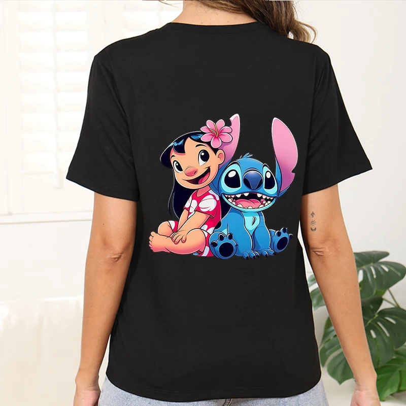 

Summer Dress Plus Size Woman Clothing Short Sleeve Top Y2k t-Shirt Ladies Clothes Custom Disney Mickey Minnie Printed Trends