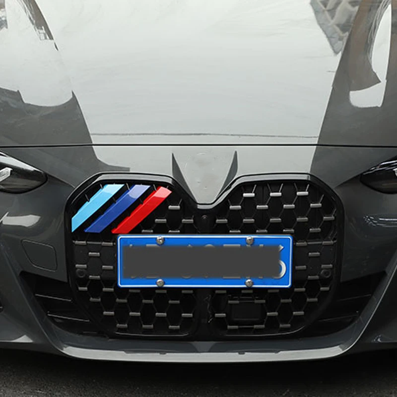 Für BMW 4er G22 G23 G26 2020-2023 Auto Front Grill Dekoration Aufkleber Grille Farbe Trim ABS außen Zubehör 3 Stück