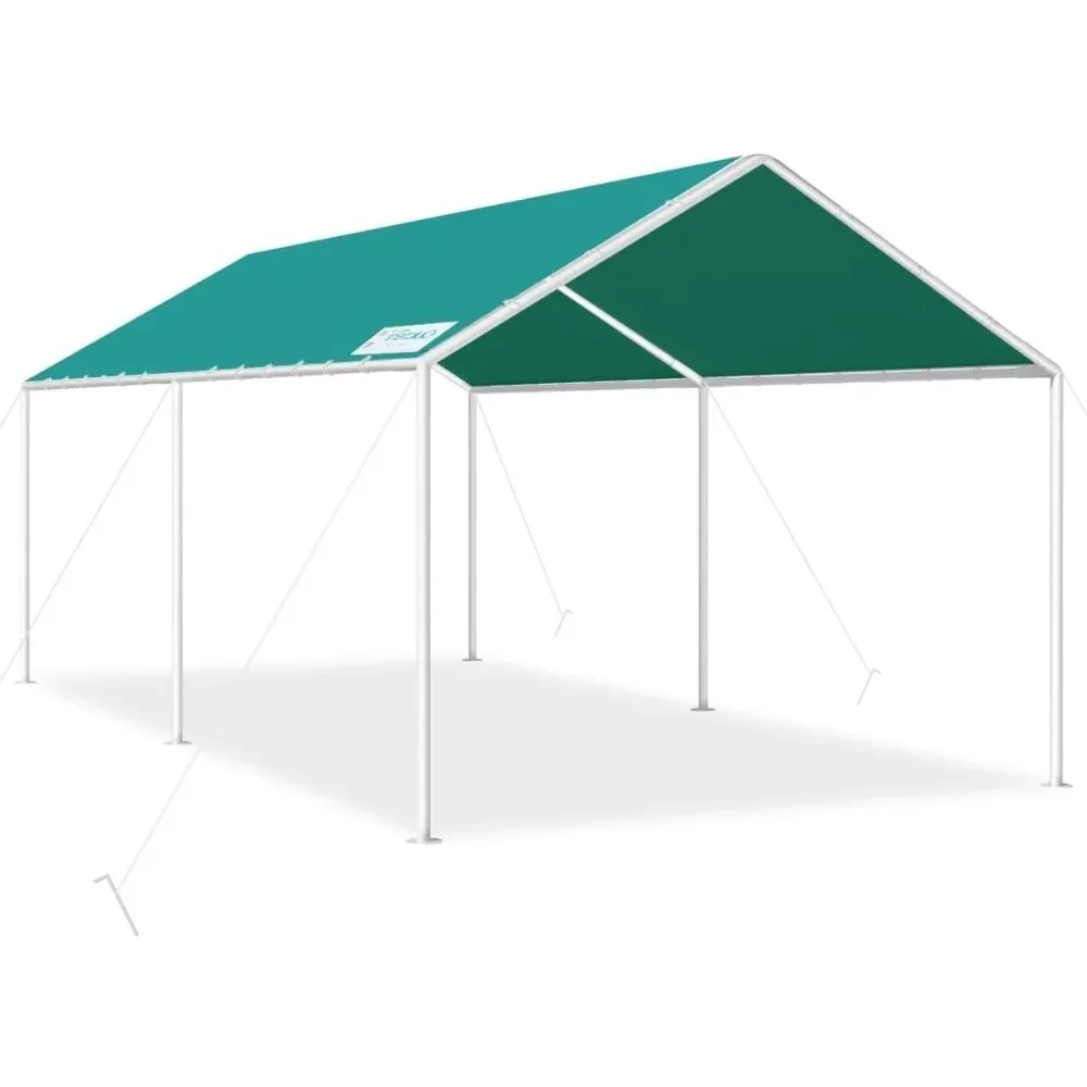 

10x20 Ft Heavy Duty Carport Car Canopy, Garage Outdoor Boat Shelter Party Tent, Carports Garages