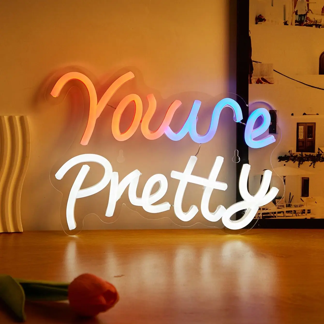 

Chi-buy LED Neon Youse красивые неоновые вывески с питанием от USB, ночник, 3D настенное искусство, декор для спальни, гостиной, лампы, вывески