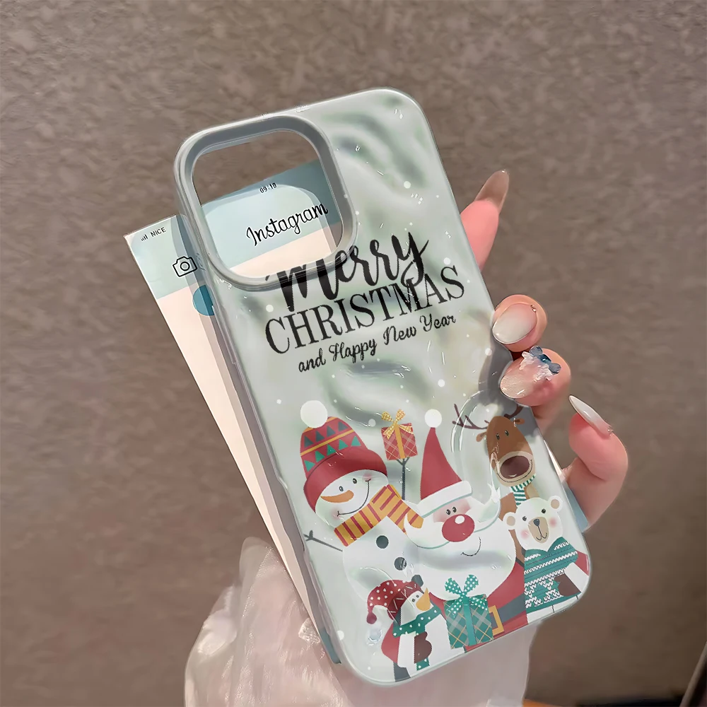 Tough Thick Solid Christmas Snowman Reindeer Anti-Slip Phone Case For Iphone 18 Plus 15 11 Air 17 Pro Max 12 14 13 16 Cover view 6
