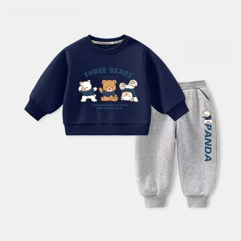 طفلة الملابس مجموعة الخريف طفل مطبوعة بلوزات البلوز بلوزات وسراويل 2 قطع دعوى الأطفال الفتيان أزياء رياضية وتتسابق