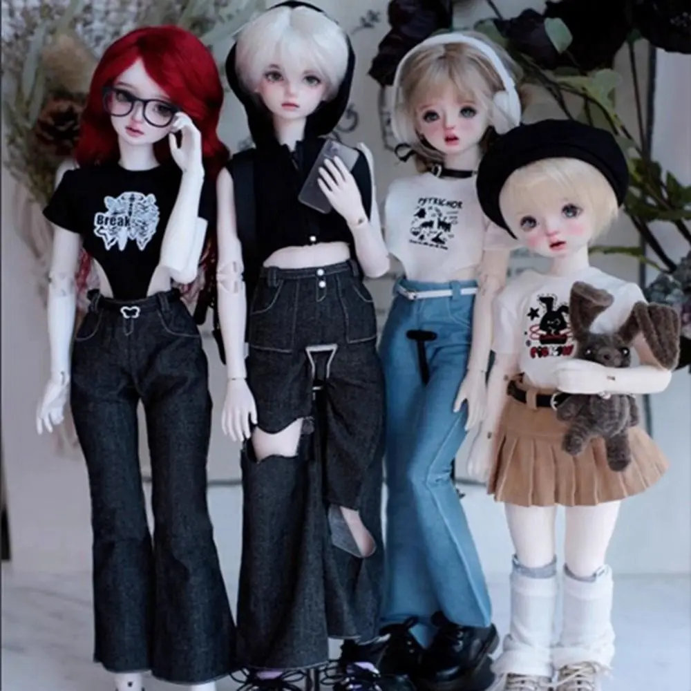 

Капюры на молнии, жилет, широкие брюки для кукол 1/4 1/6, BJD, 30/45 см, куклы, джинсы принцессы, брюки, топы, аксессуары для одежды «сделай сам»