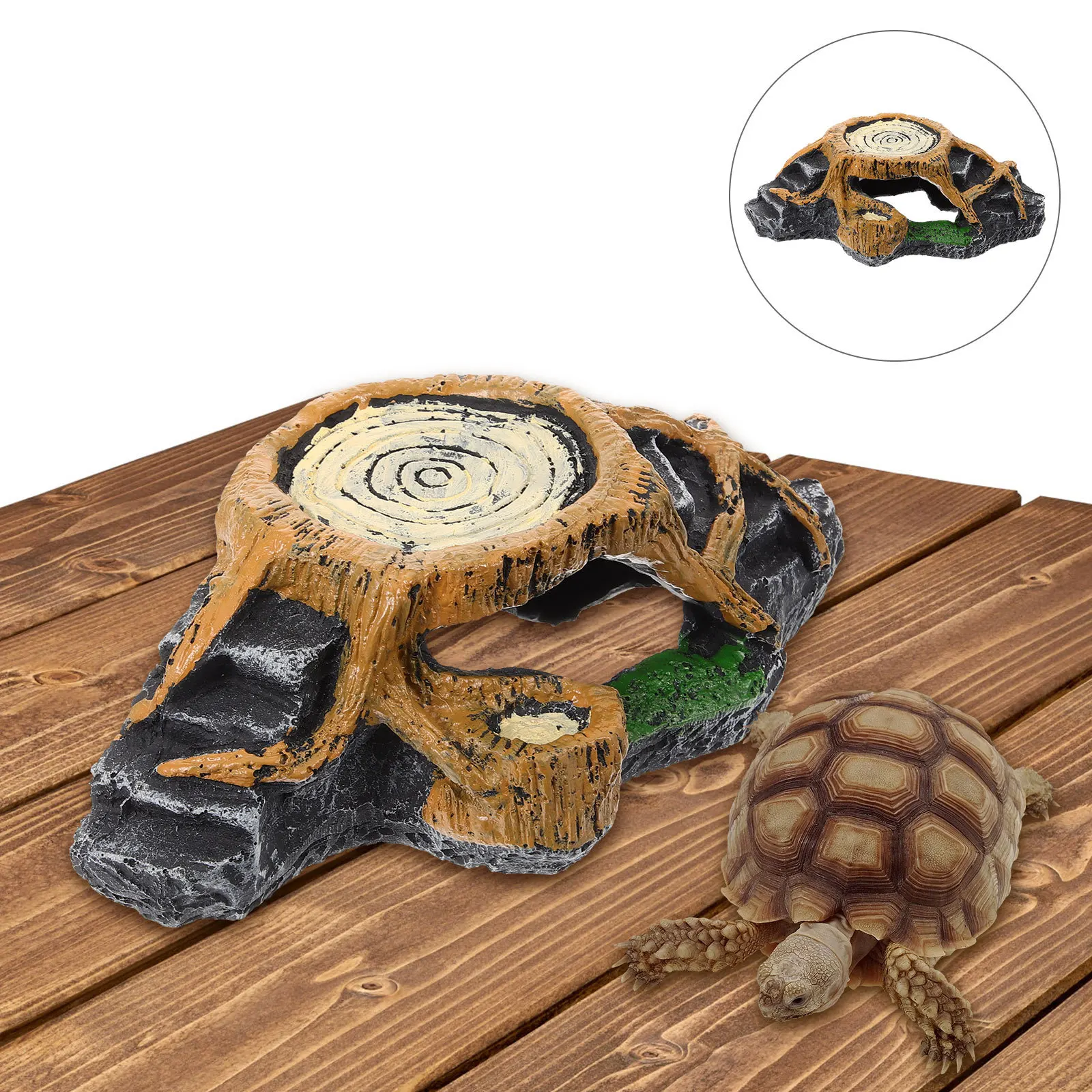 

Turtle Platform Resin Large Simulation Stone Basking Stand Climbing Platform Aquarium Decoration Turtle Tank Decorations