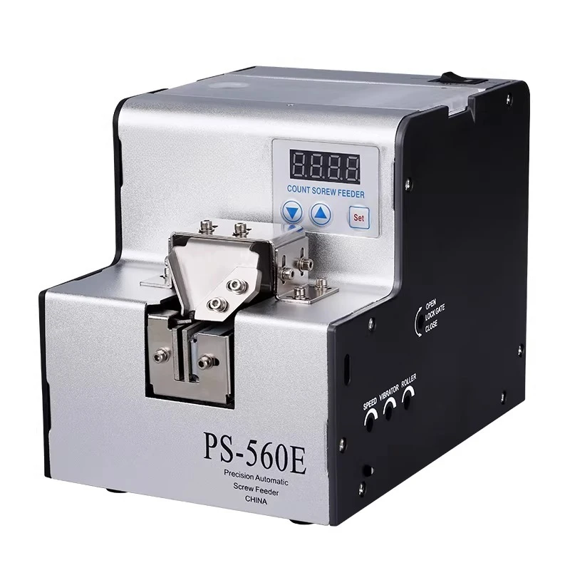 

Automatic Screw Feeder Machine - Adjustable Rail Dispenser with Digital Display, Handheld Screw Arranger