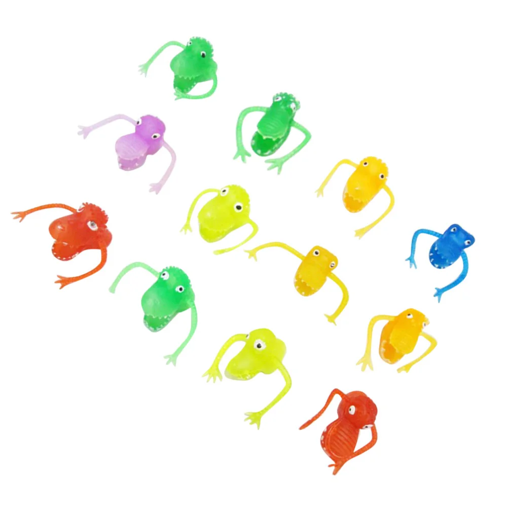 12 قطعة دمى إصبع الديناصور البلاستيكية للأطفال مكافآت زينة الحفلات نمط زاحف هدية ممتعة للأطفال عشوائية #6