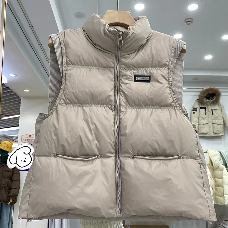 Gilet da donna nuovo autunno/inverno 2025 Gilet in maglia con giunture antivento