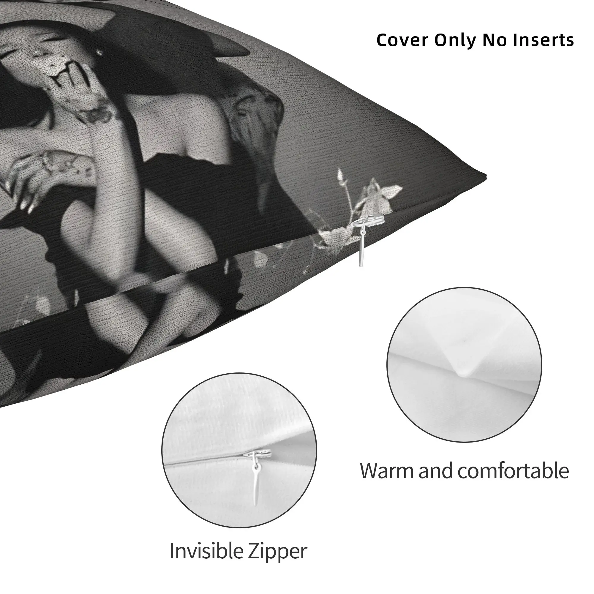 Singer Arianas Grandes  Petal  Pillowcase Polyester Cushion Cover Gift Throw Pillow Case Cover Home Drop Shipping 40X40cm