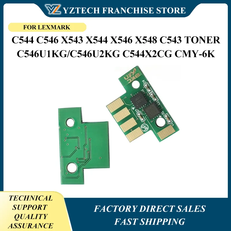 

4 шт. чип C544X2MG C544X2YG BK-8K для Lexmark C544 C546 X543 X544 X546 X548 C543 тонер C546U1KG/C546U2KG C544X2CG CMY-6K