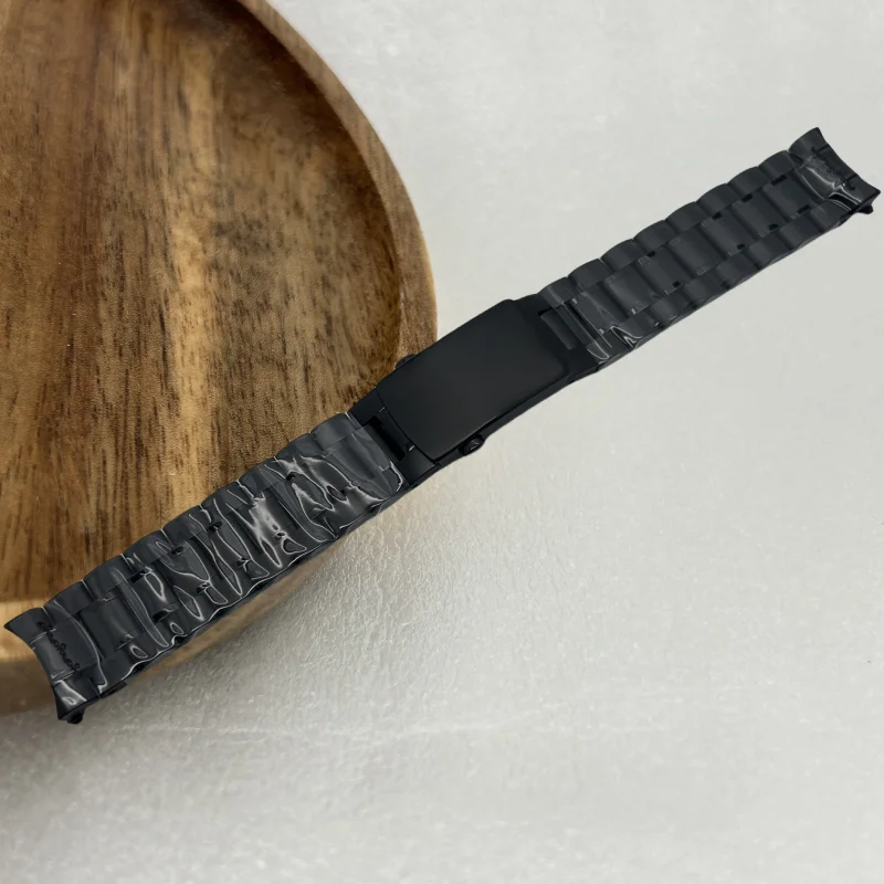 

Silver 20MM Solid with Invisible Small Square Buckle Polishing Oyster Watch Strap Fit for Sekio Omg007 SKX005 Watchband