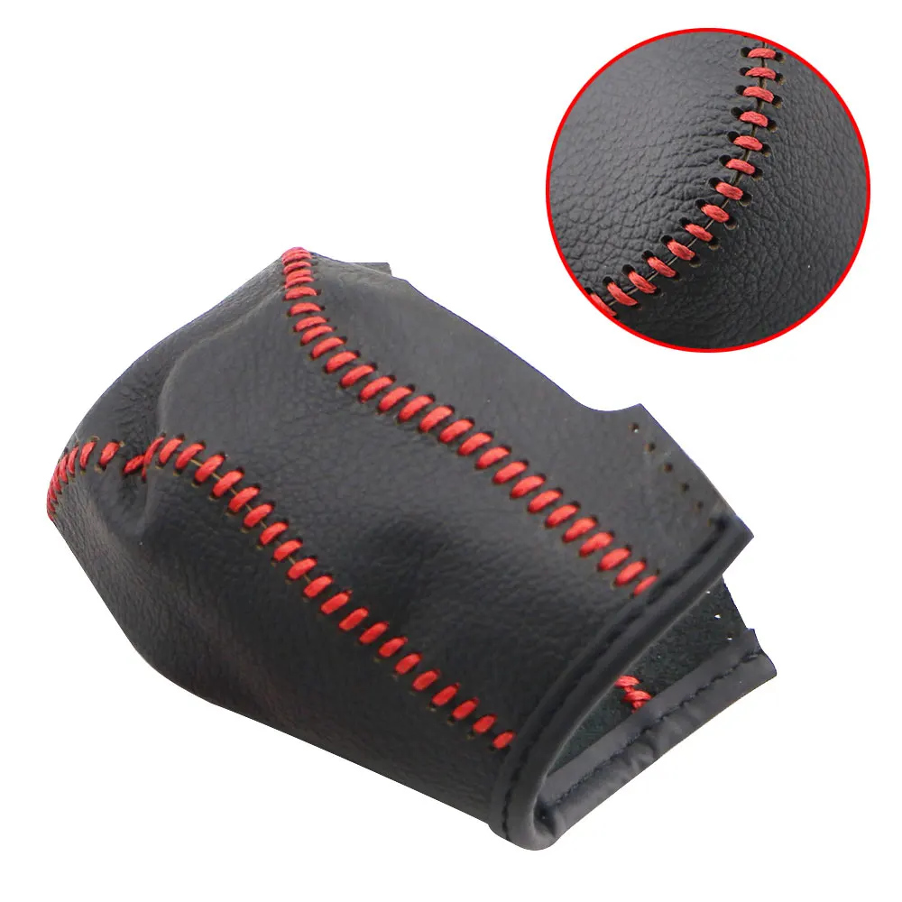 Leather Car Gear Collars Protector for Honda CRV CR-V 2007 - 2014 Interior Shift Knob Cover Automatic Accessories