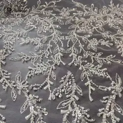 3D Flower Beaded Rayon, 70*33.5cm Lace Appliques for Wedding Dresses, Veils Body, Rhinestone Embroidery Patches, RS24496