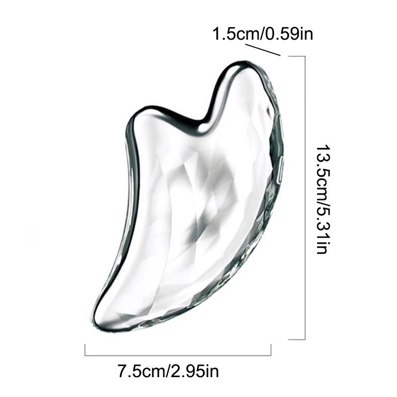 スパ用クリスタルスクレーパー,透明スクレーパー,美容Vフェイス痩身,フェイシャルマッサージ,3Dグアシャ,子午線浚渫