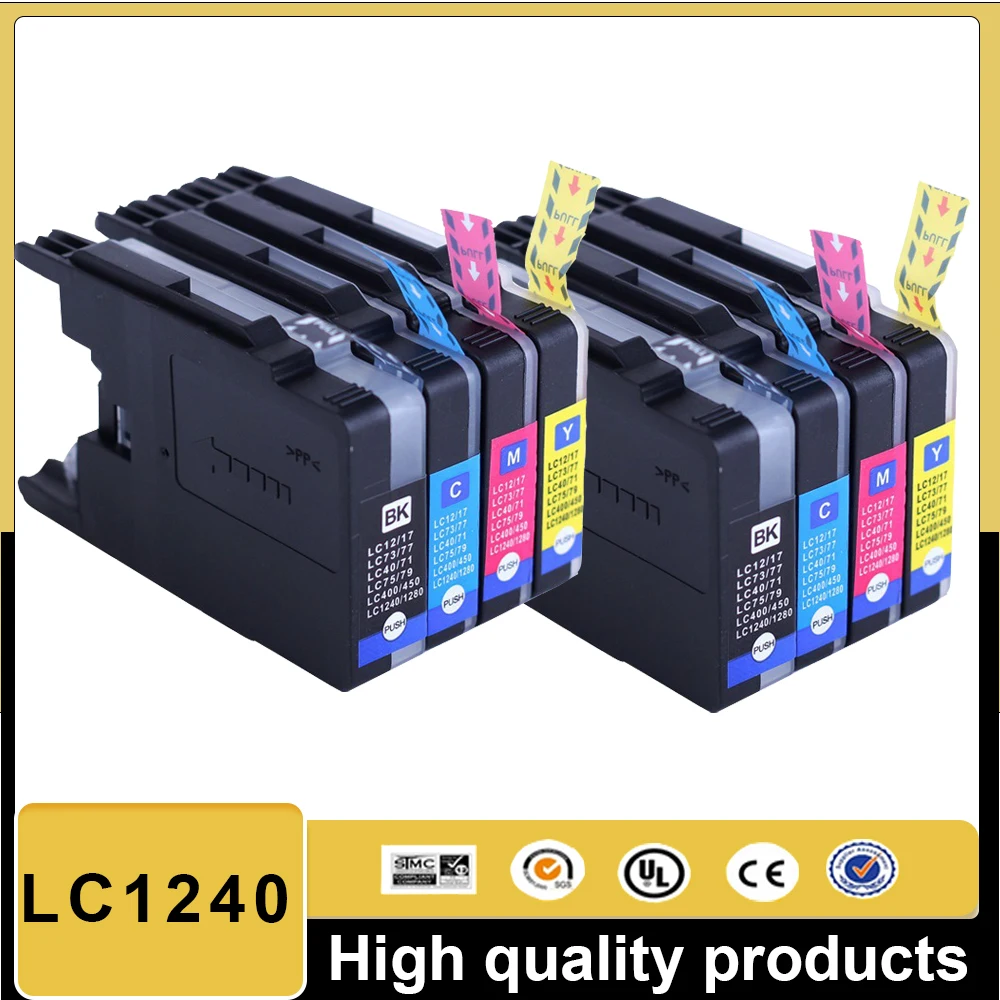 

LC1240 LC1280 LC1220 Compatible Ink Cartridge For Brother MFC-J280W J430W J435W J5910DW J625DW J6510DW J6910DW DCP-J725DW